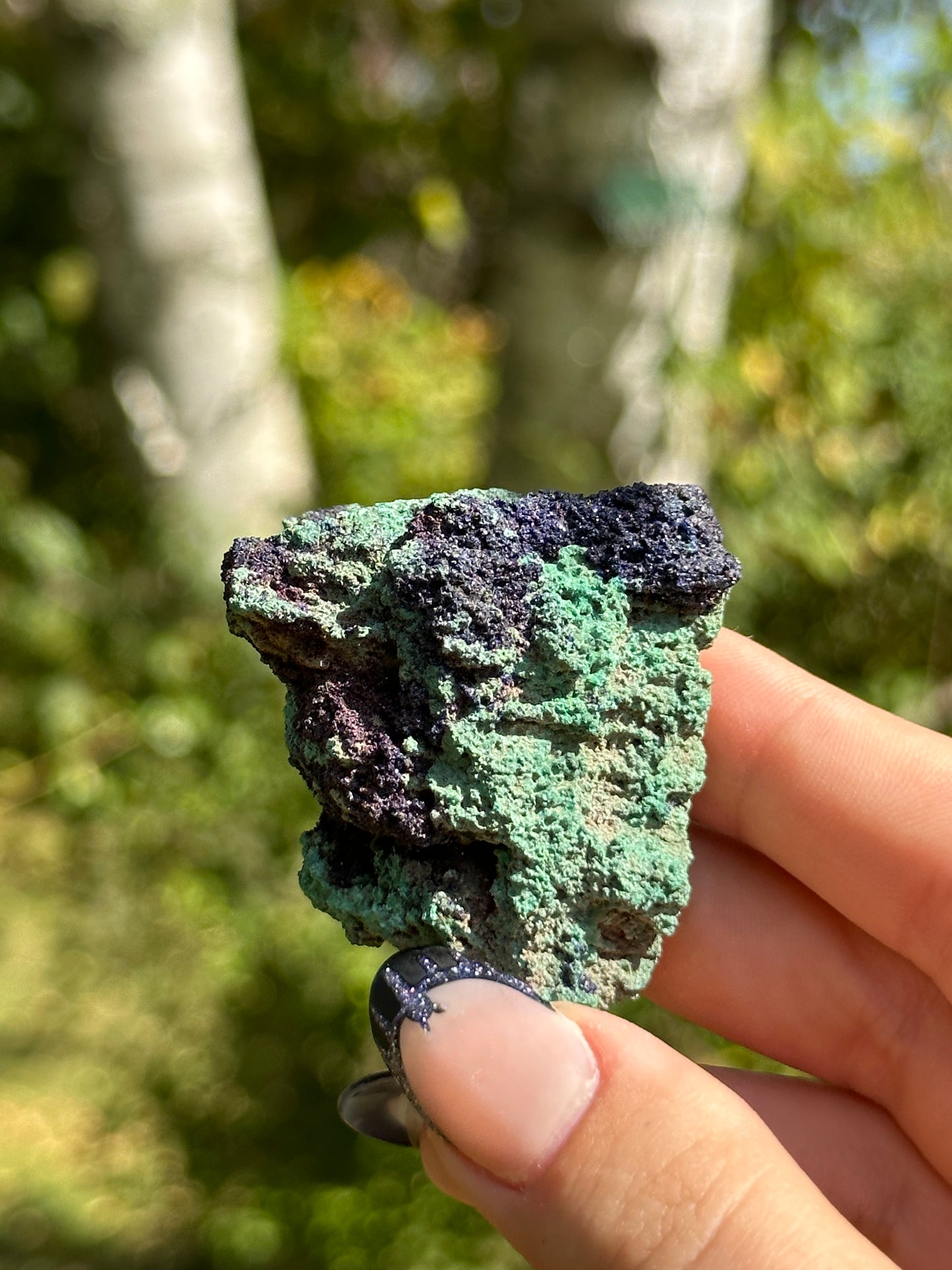 Malachite with Azurite