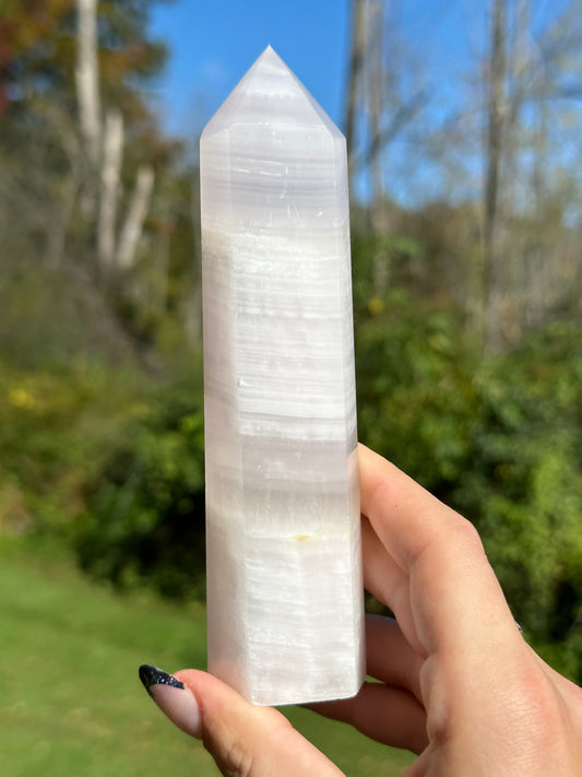 Large Mangano Calcite Tower