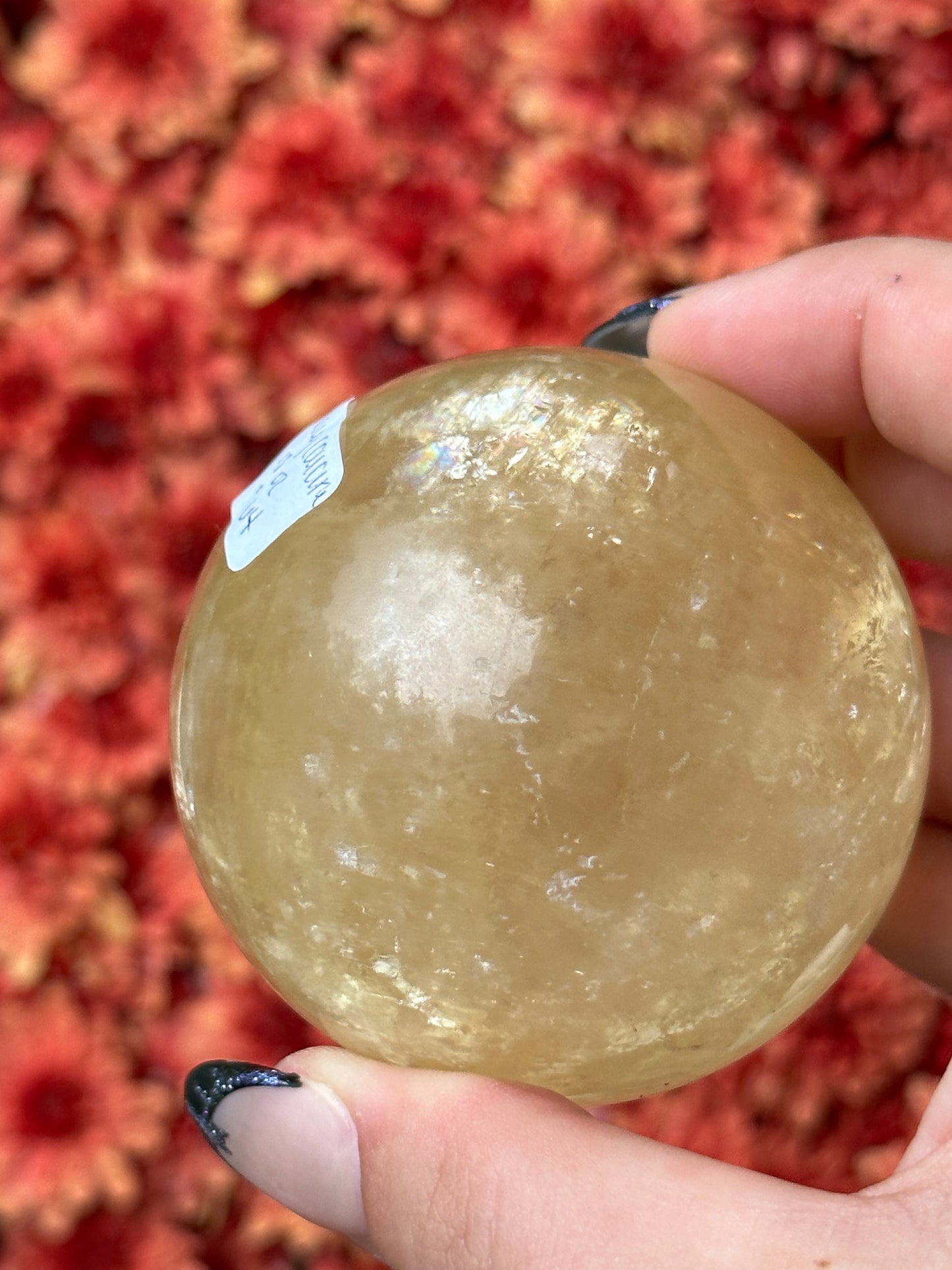 Honey Calcite Sphere