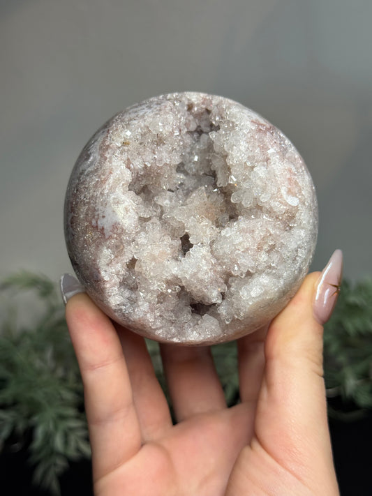 Sparkly Pink amethyst sphere