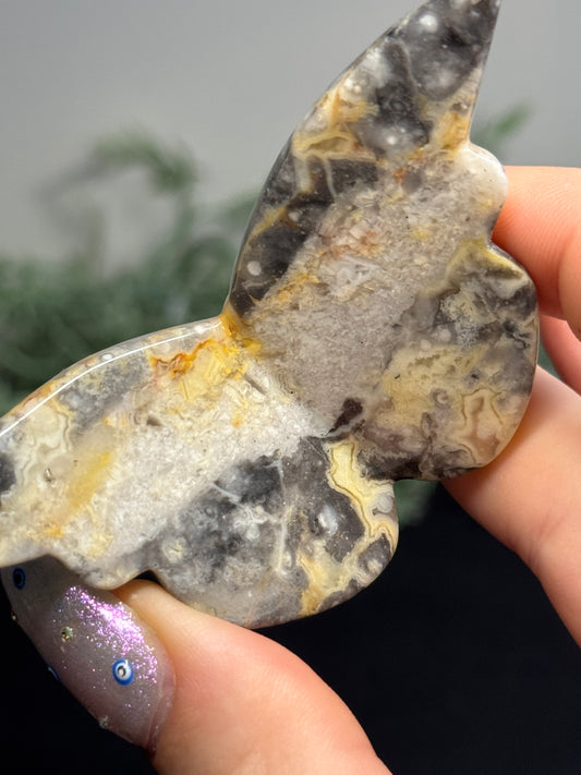 Crazy lace agate butterfly