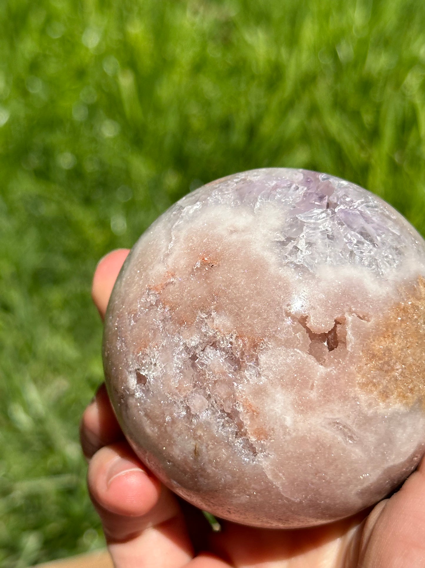 Pink amethyst sphere