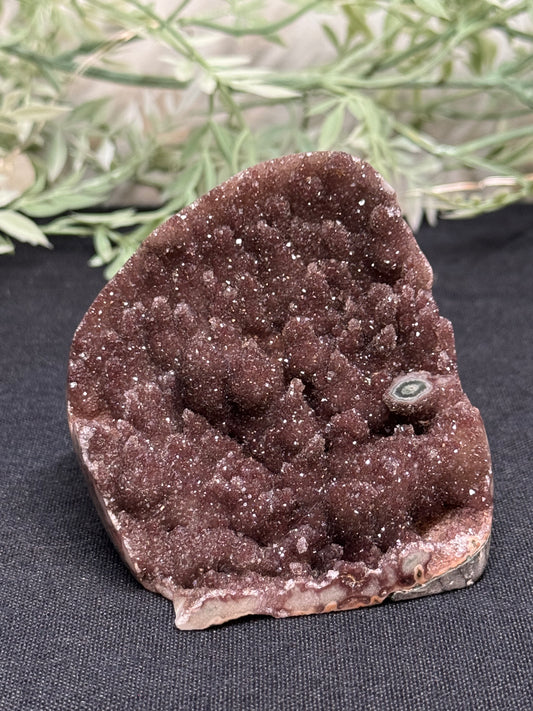 Red Amethyst with stalactites - Uruguay