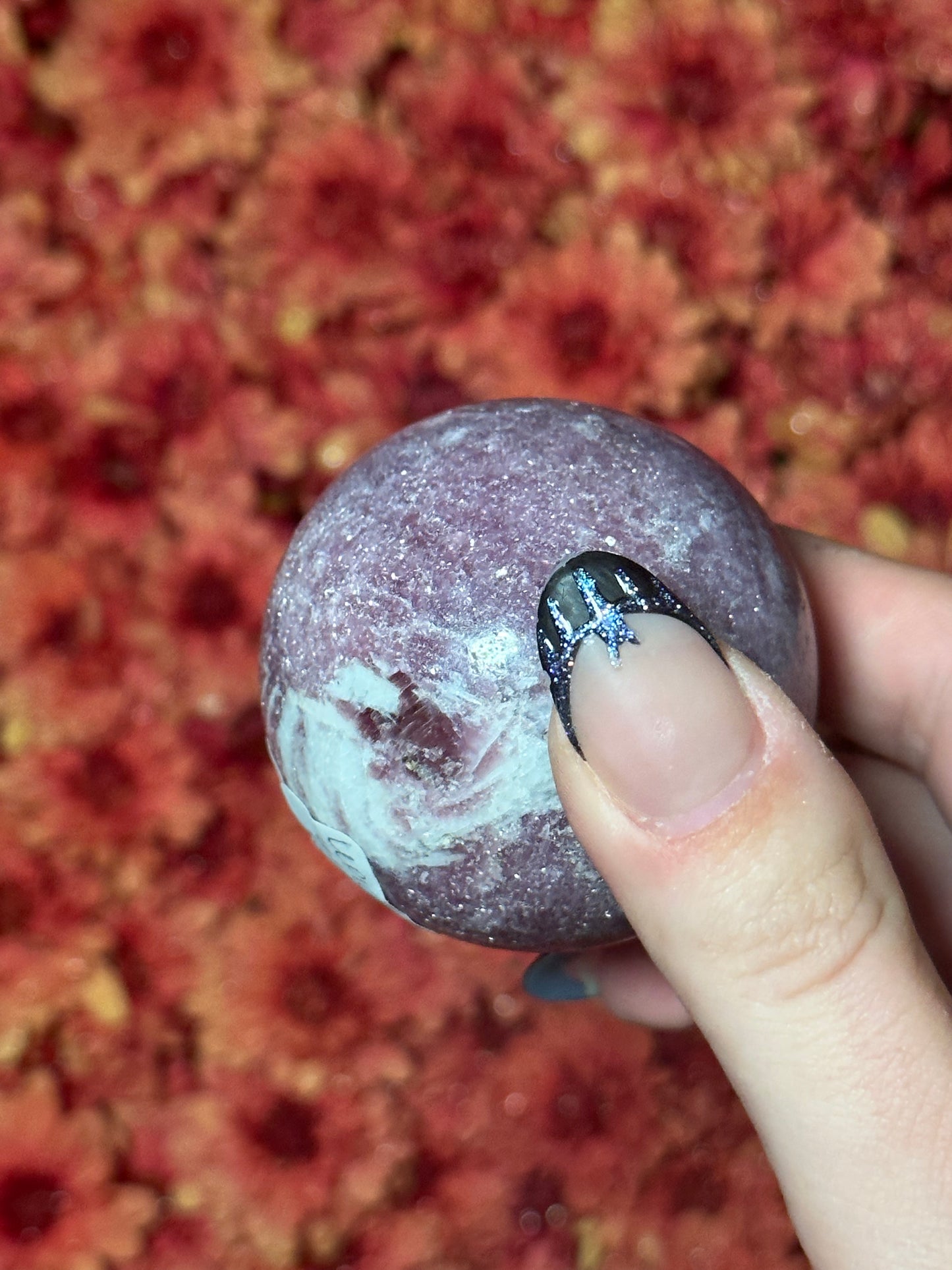 Lepidolite Sphere with Sparkly Mica