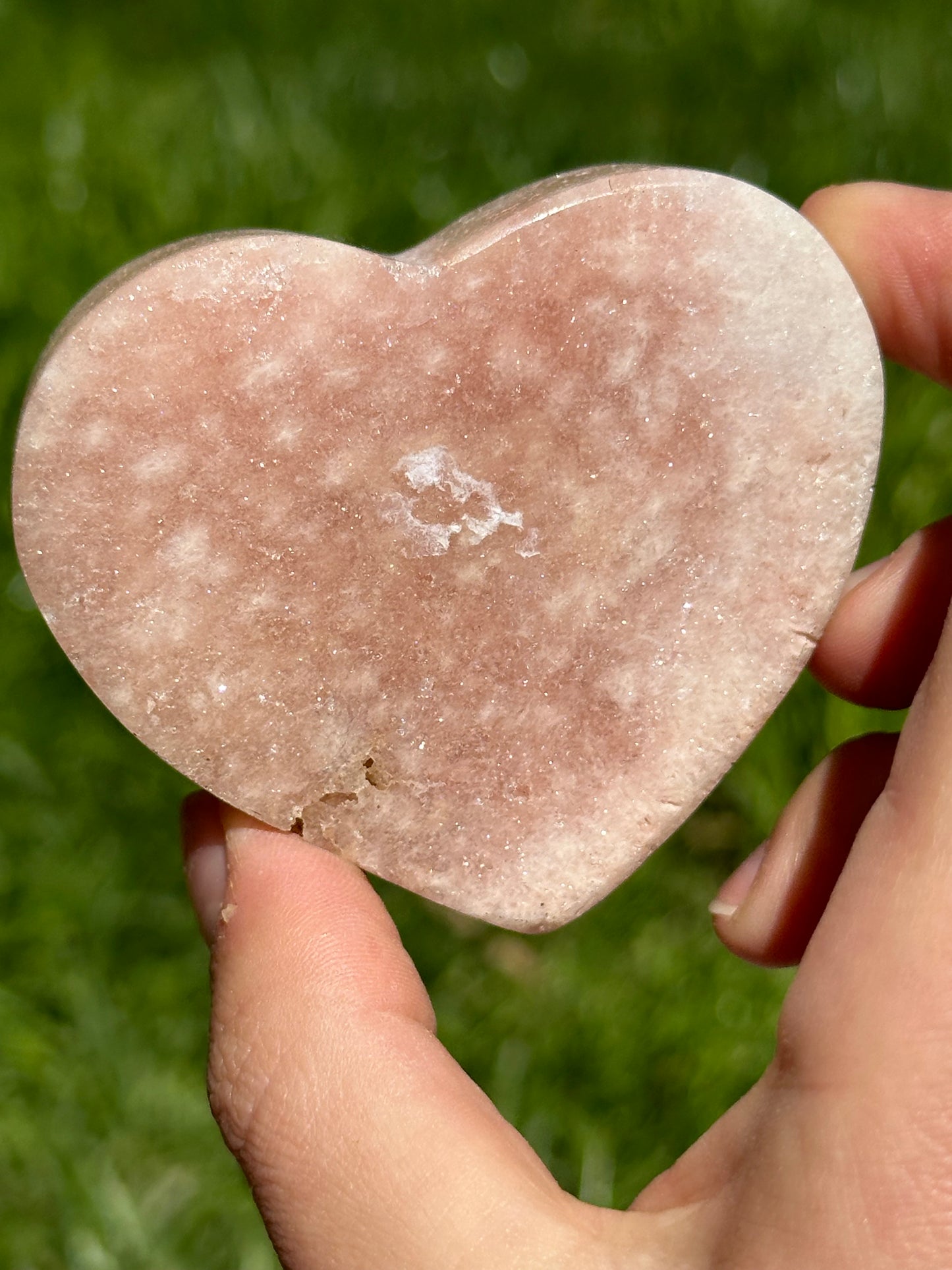 Pink amethyst heart