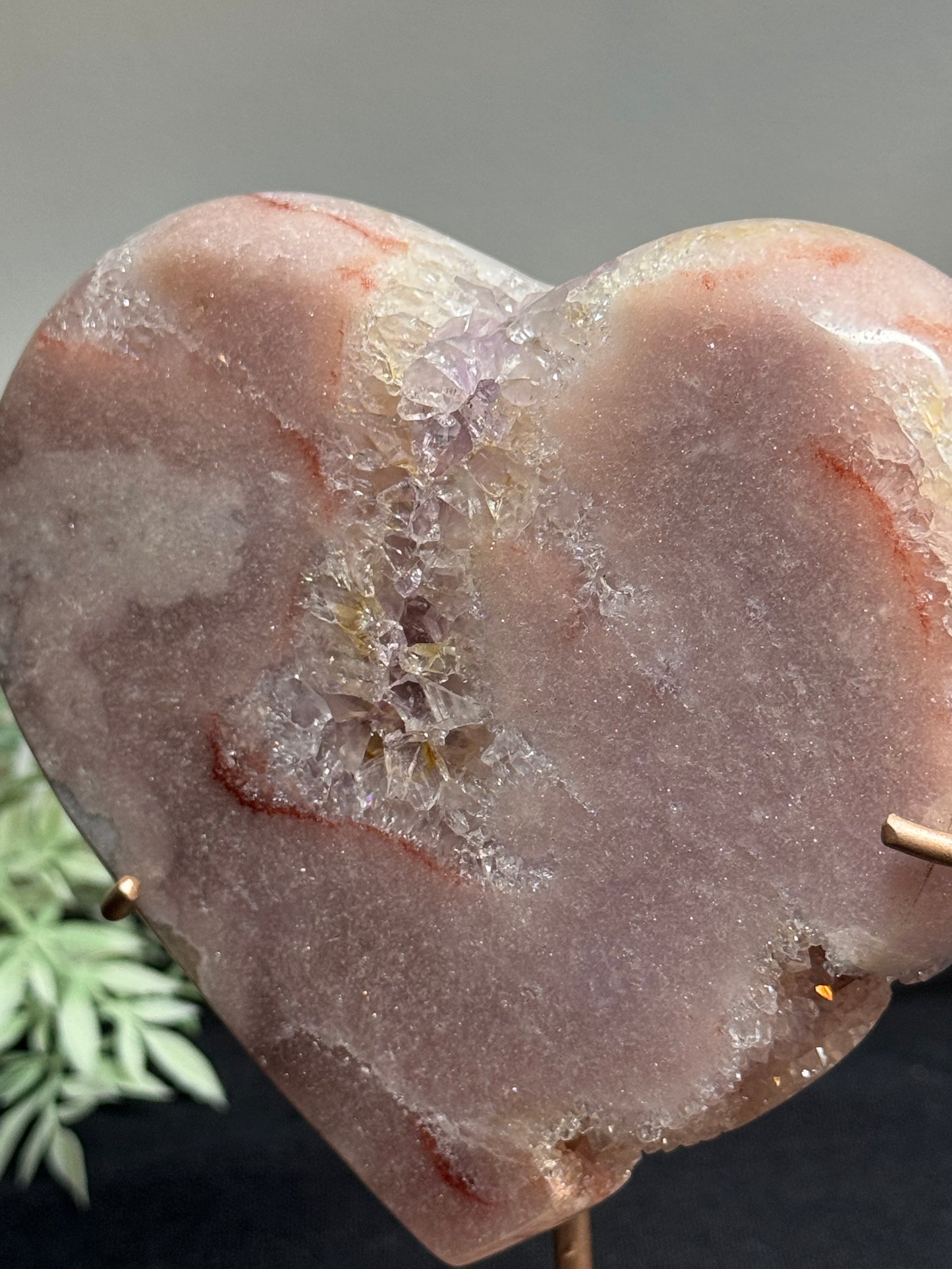 Pink amethyst heart