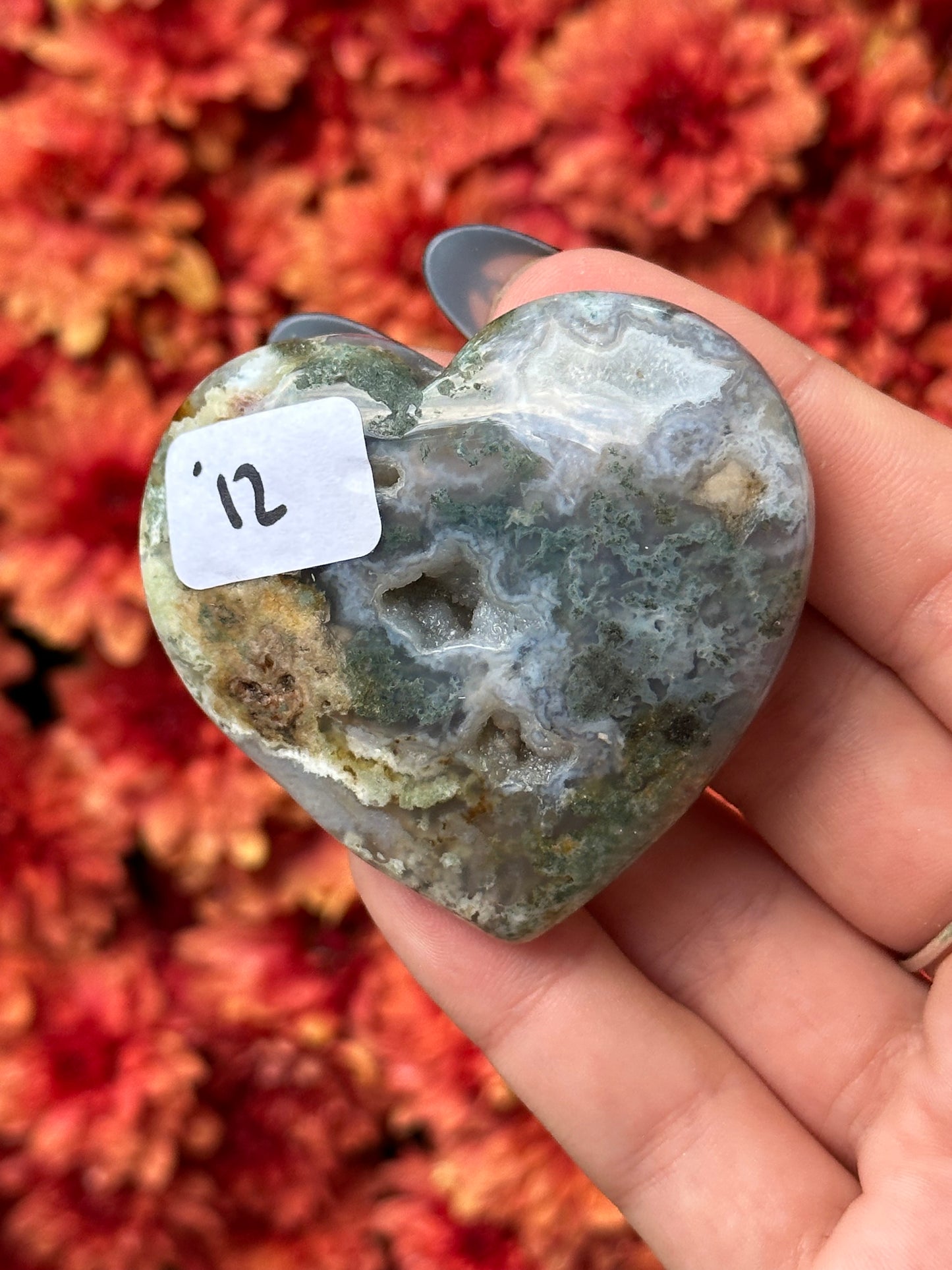 Moss Agate Heart