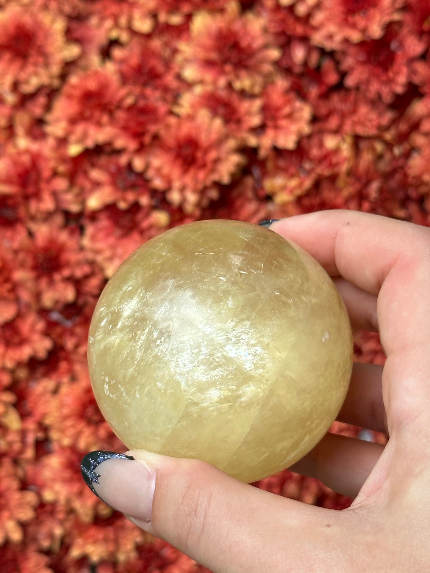 Honey Calcite Sphere