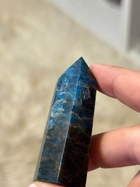 Blue apatite tower D