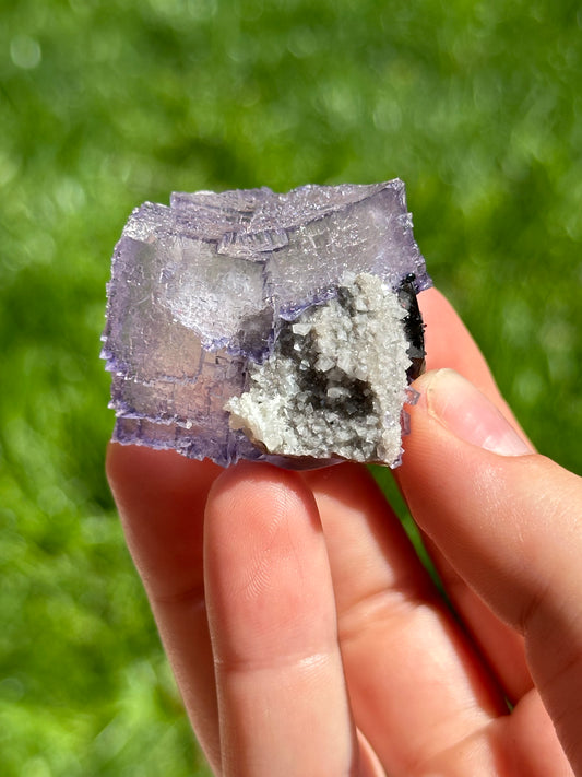 Elmwood fluorite with dolomite and sphalerite
