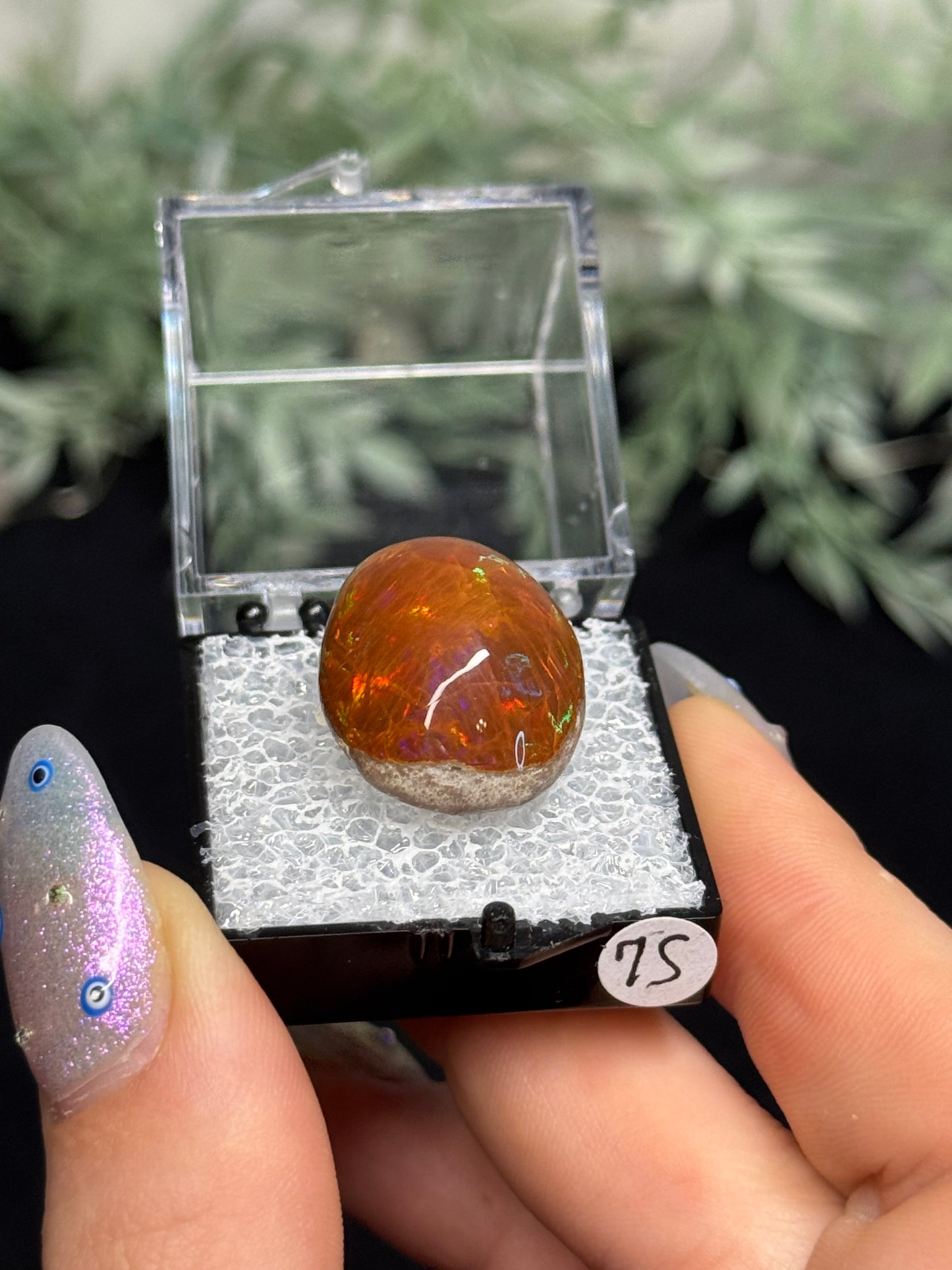 Chocolate fire opal