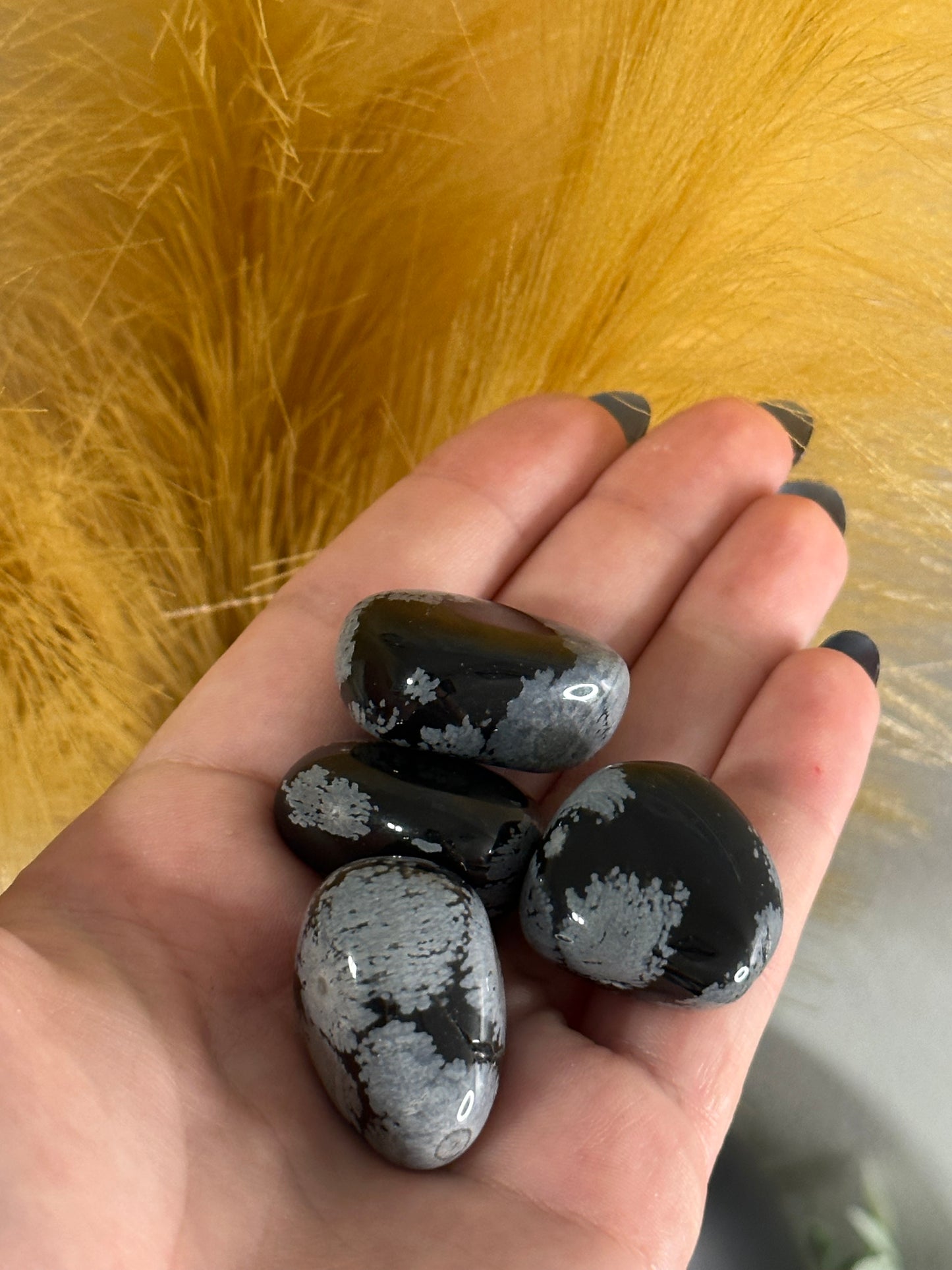 Snow Flake Obsidian Tumbles