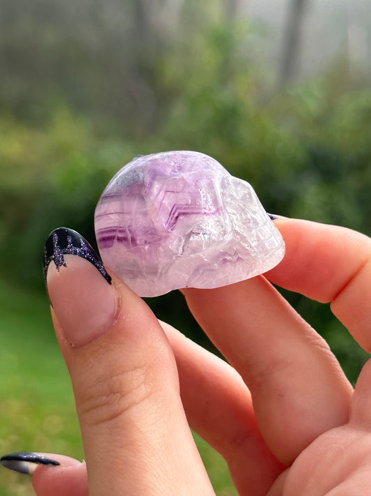 Rainbow Fluorite Skull