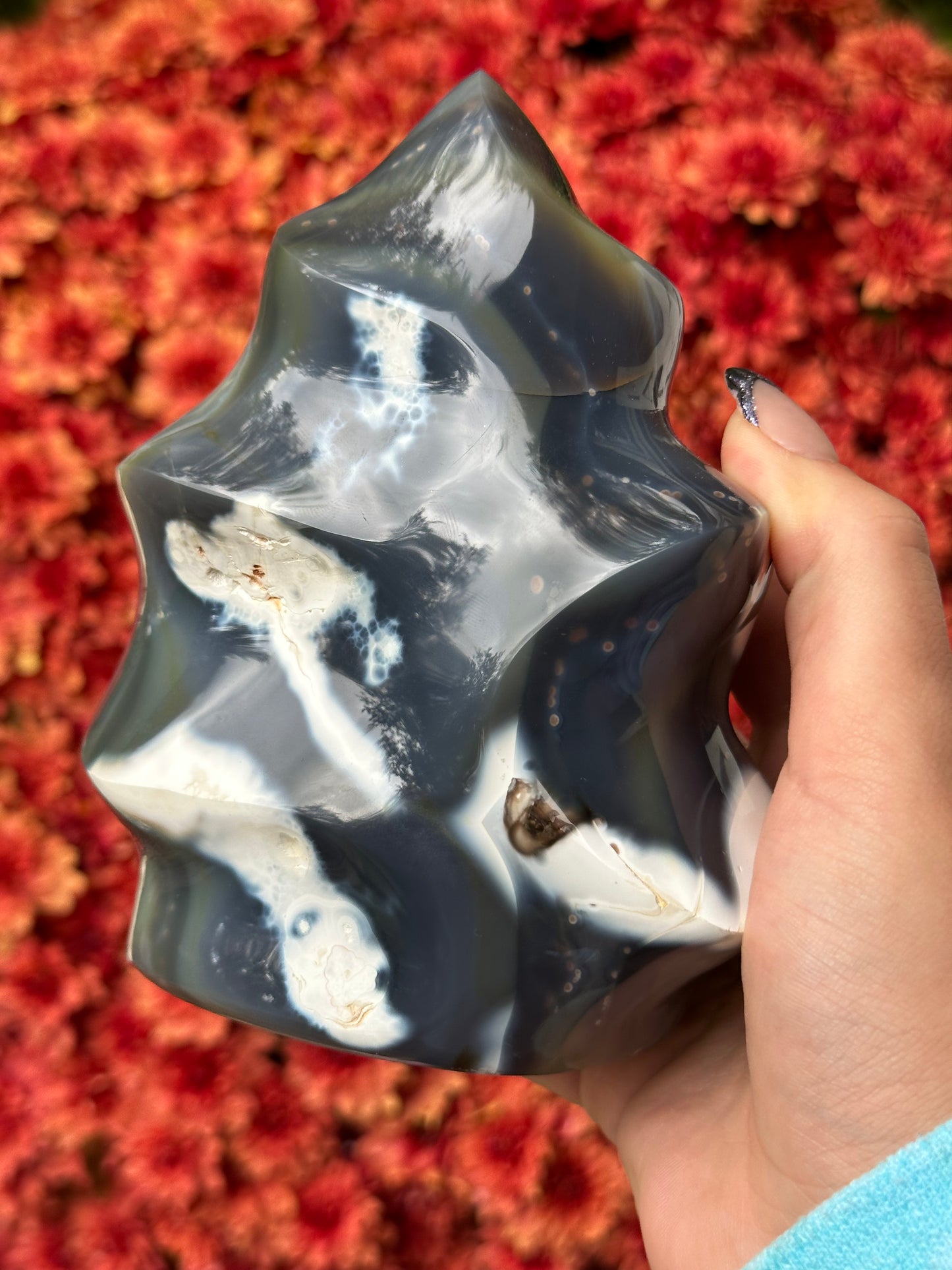 Orca agate flame