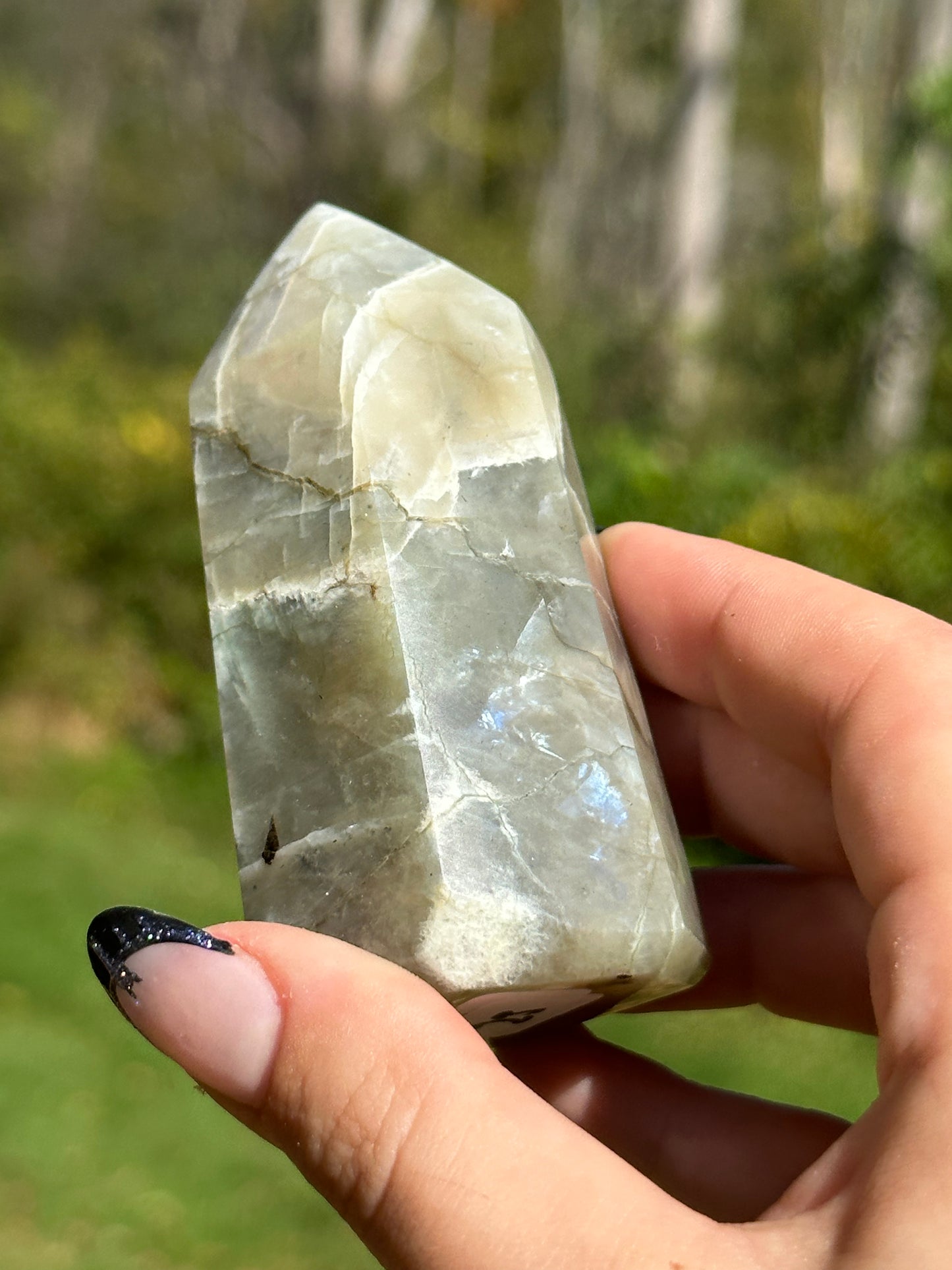 Garnerite tower (green moonstone)