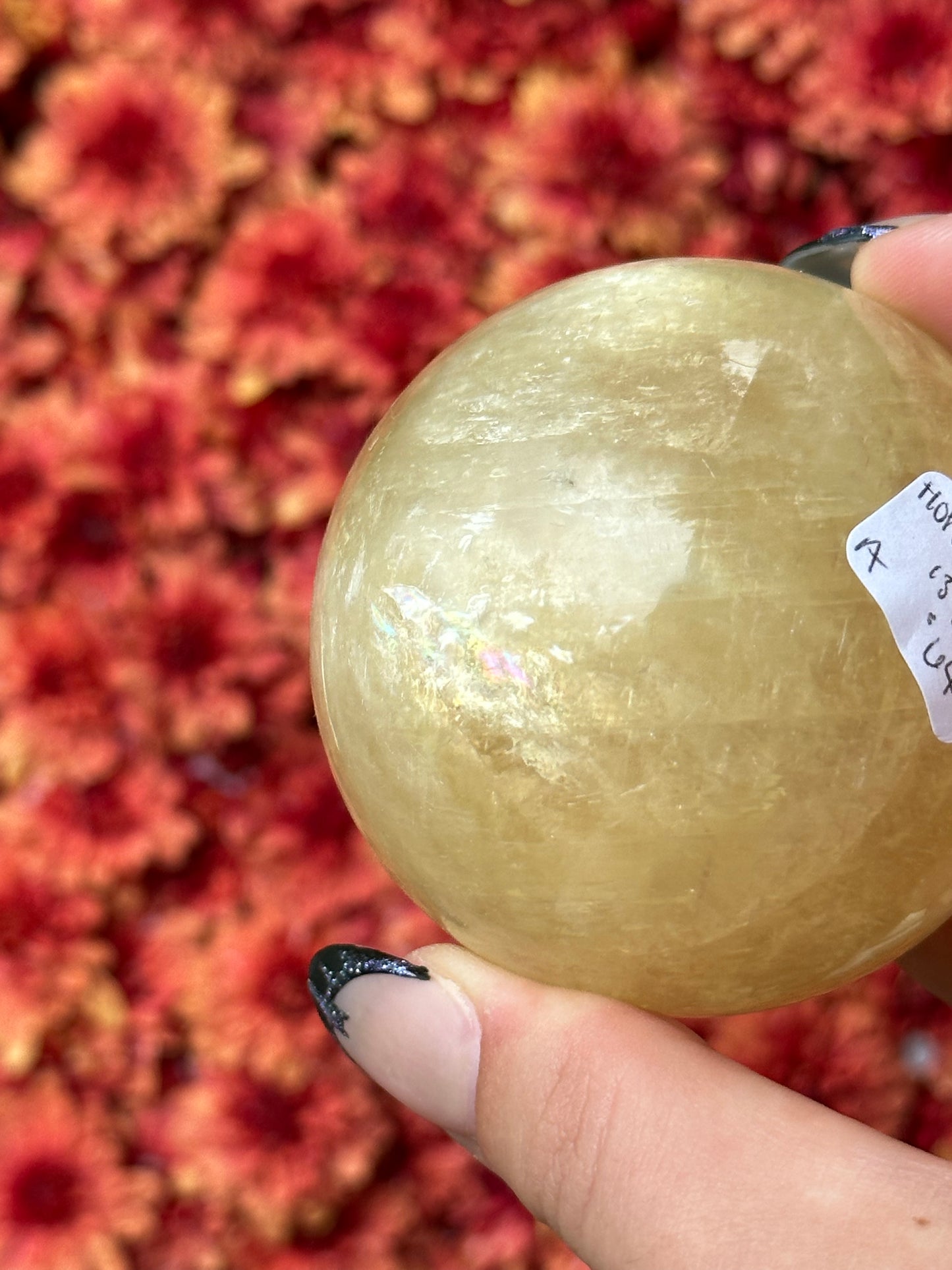 Honey Calcite Sphere