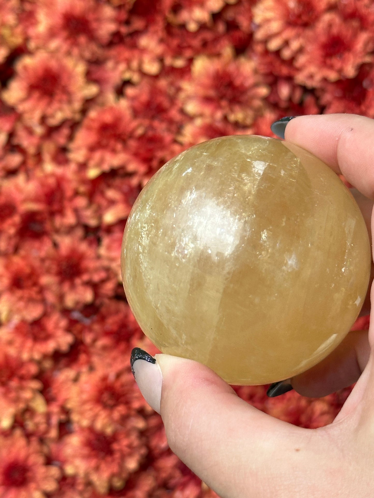 Honey Calcite Sphere