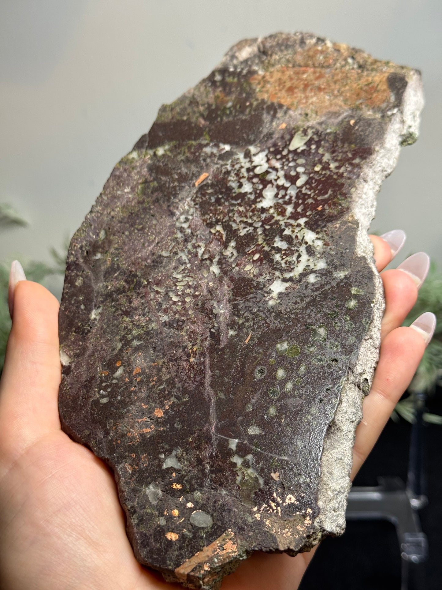 Native copper slab
