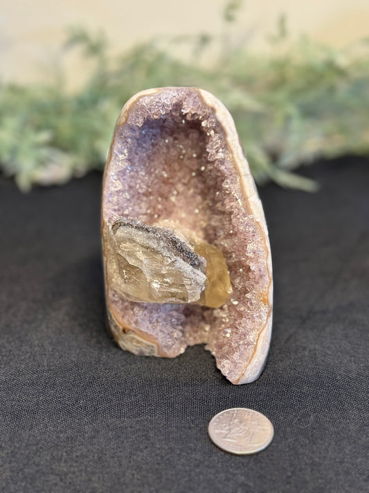 Amethyst with calcite - Brazil