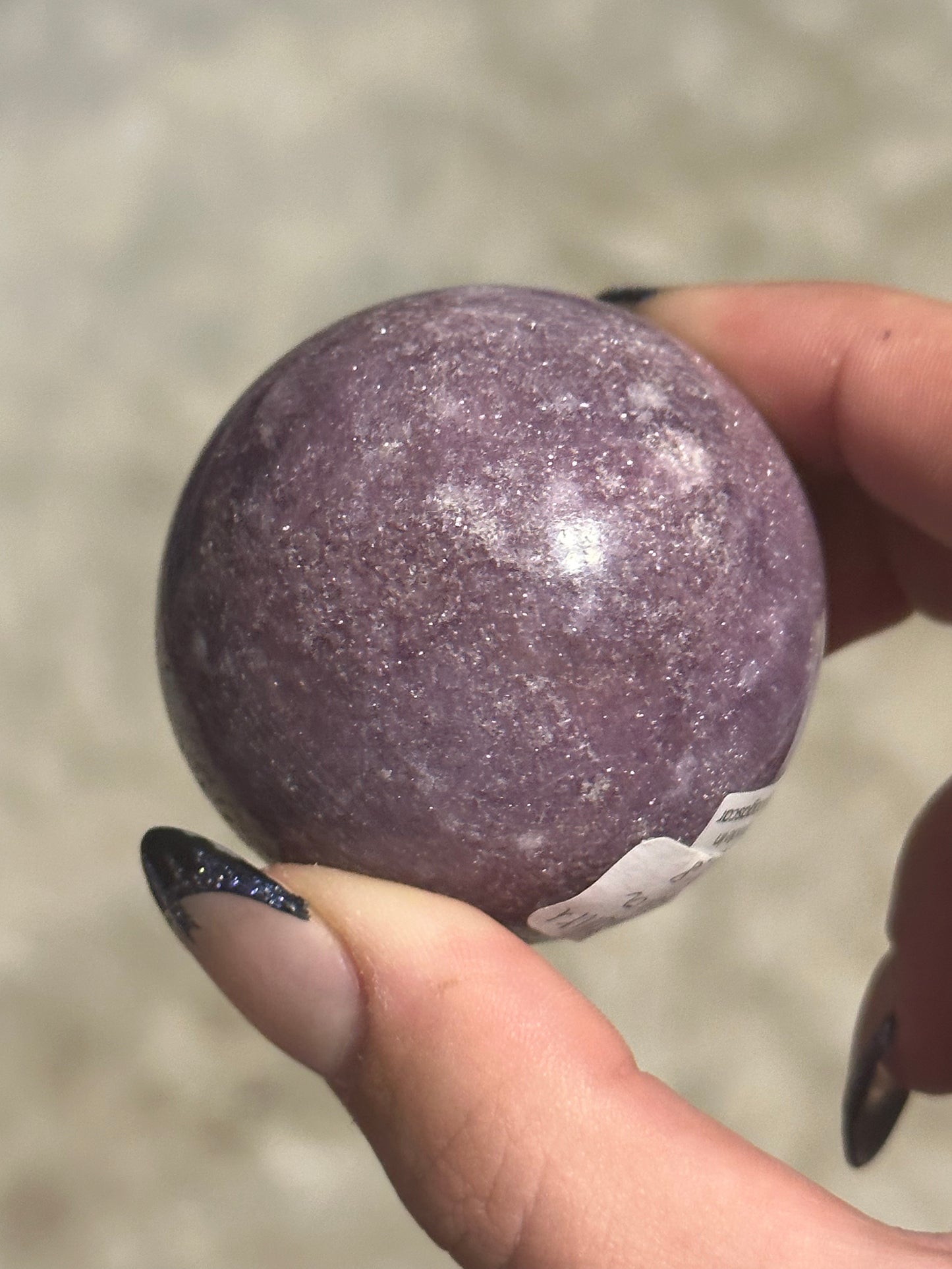 Lepidolite Sphere with Sparkly Mica