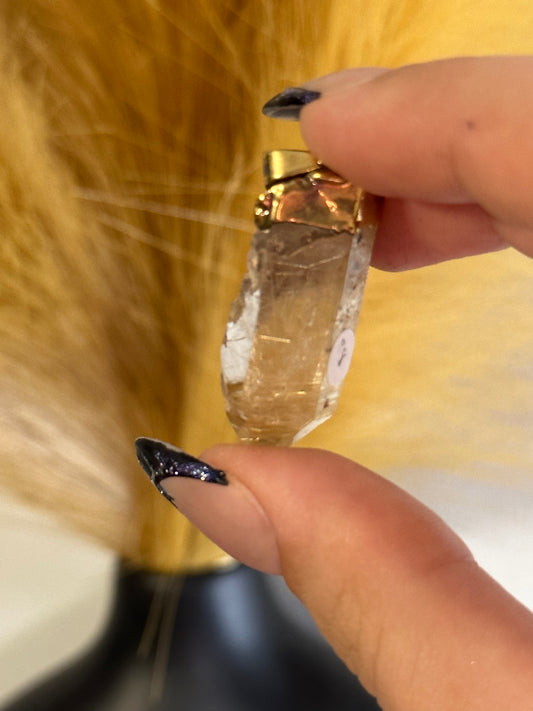 Golden Rutile Point Pendant