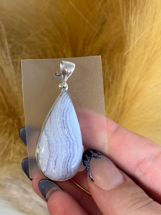 Blue Lace Agate Pendant