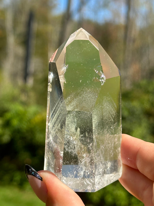 Quartz Tower with green chlorite phantoms