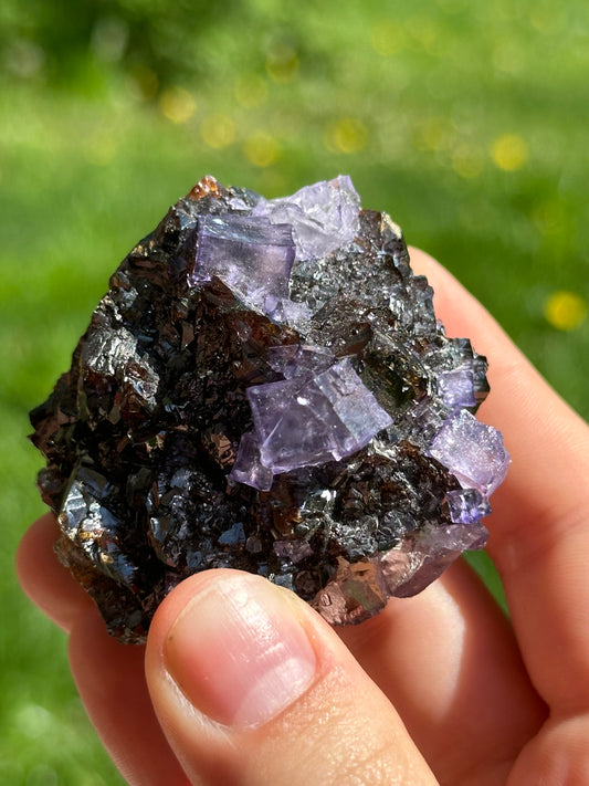 Elmwood fluorite and sphalerite
