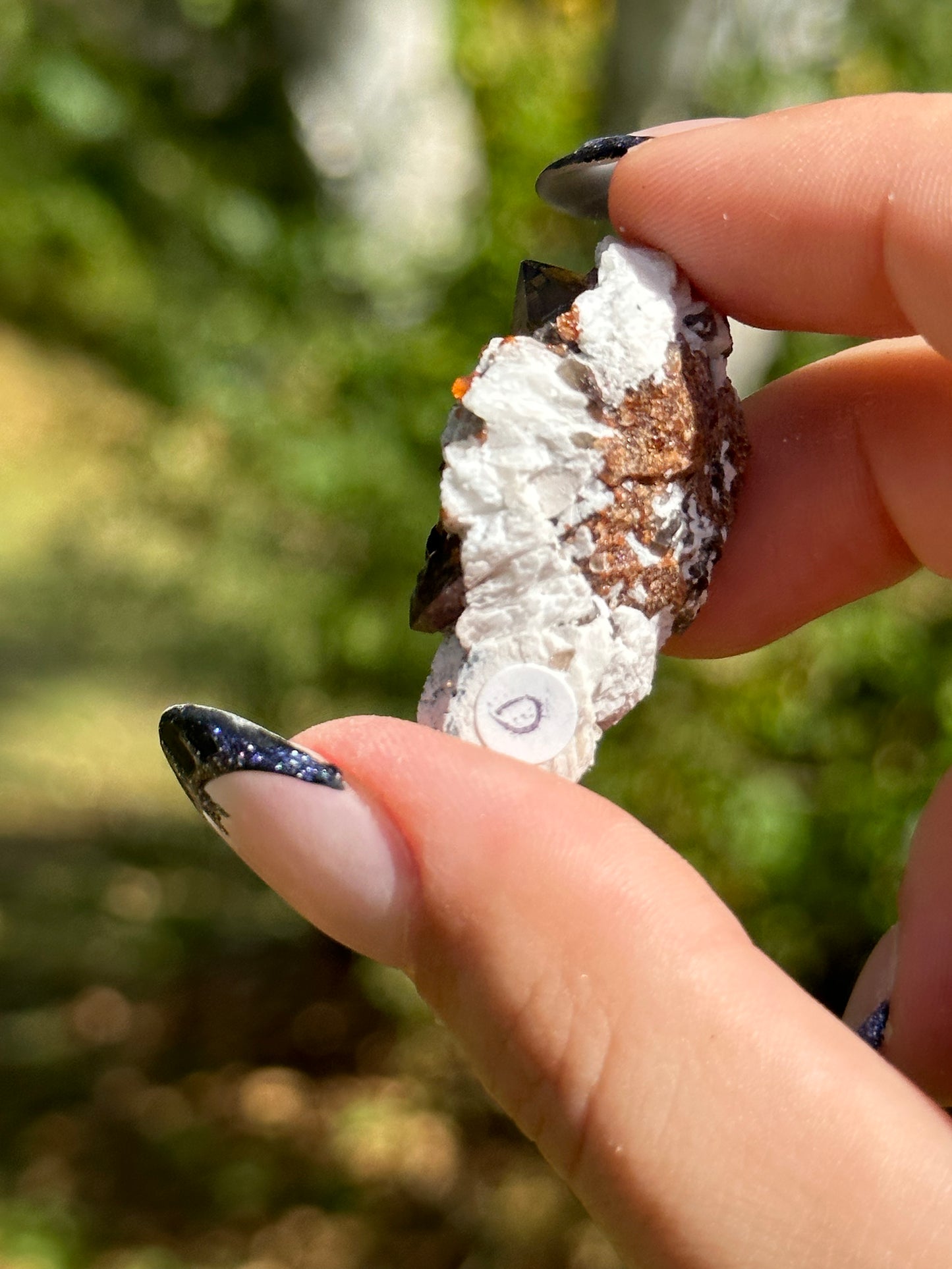 Spessartine Garnet and Smokey Quartz on Feldspar