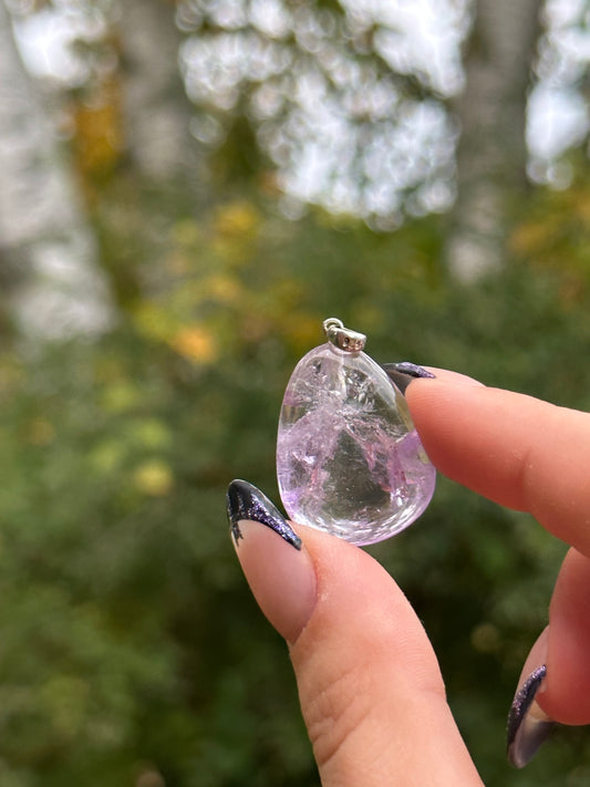 Amethyst with Sterling Silver Pendant