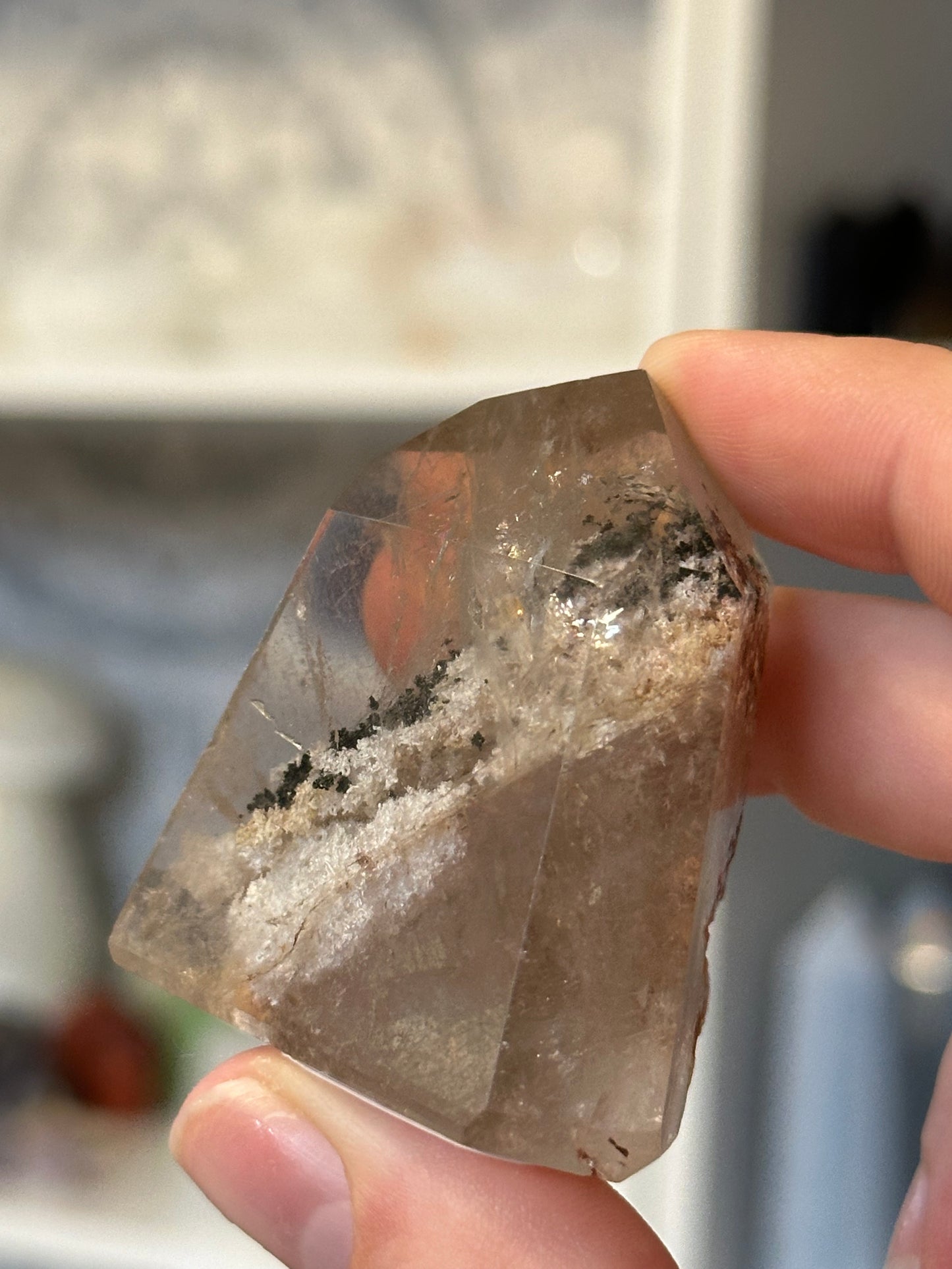 Garden Quartz (lodalite) tower