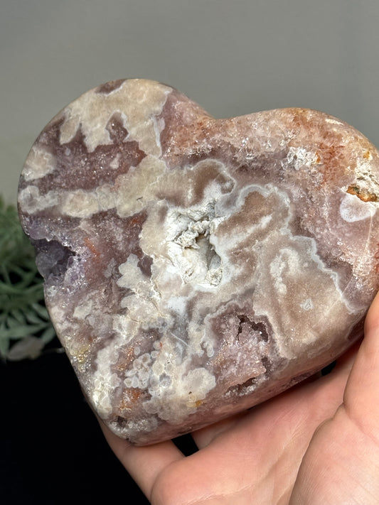 Pink amethyst heart