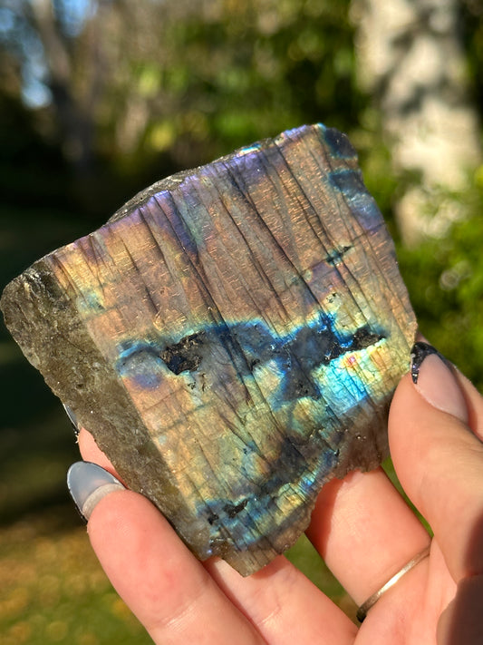 Labradorite One Side Polished Slab