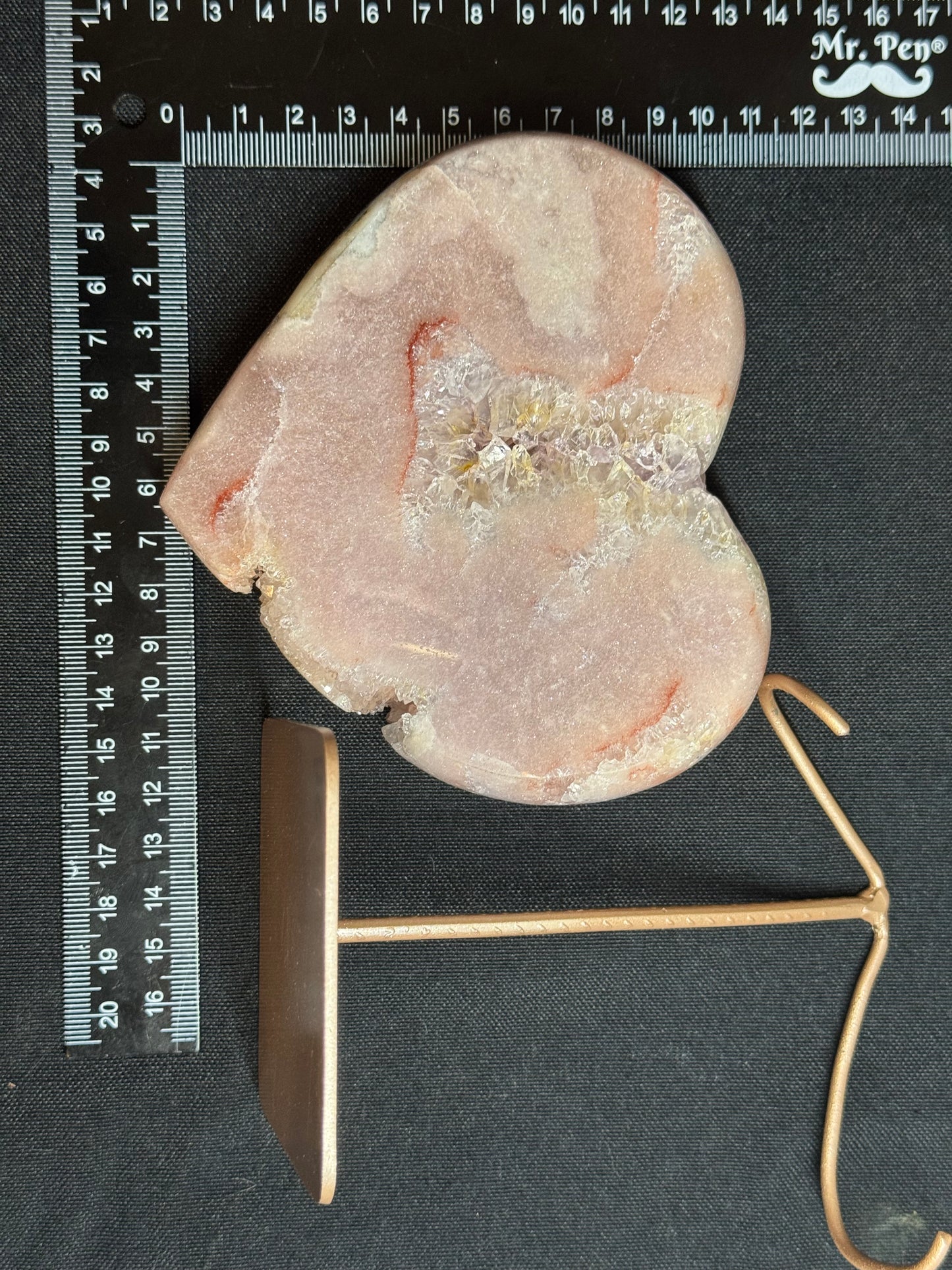 Pink amethyst heart