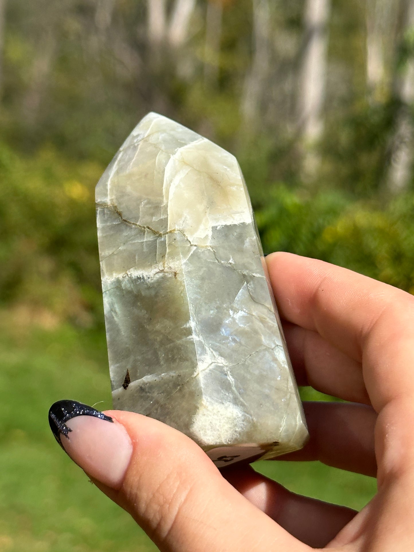 Garnerite tower (green moonstone)