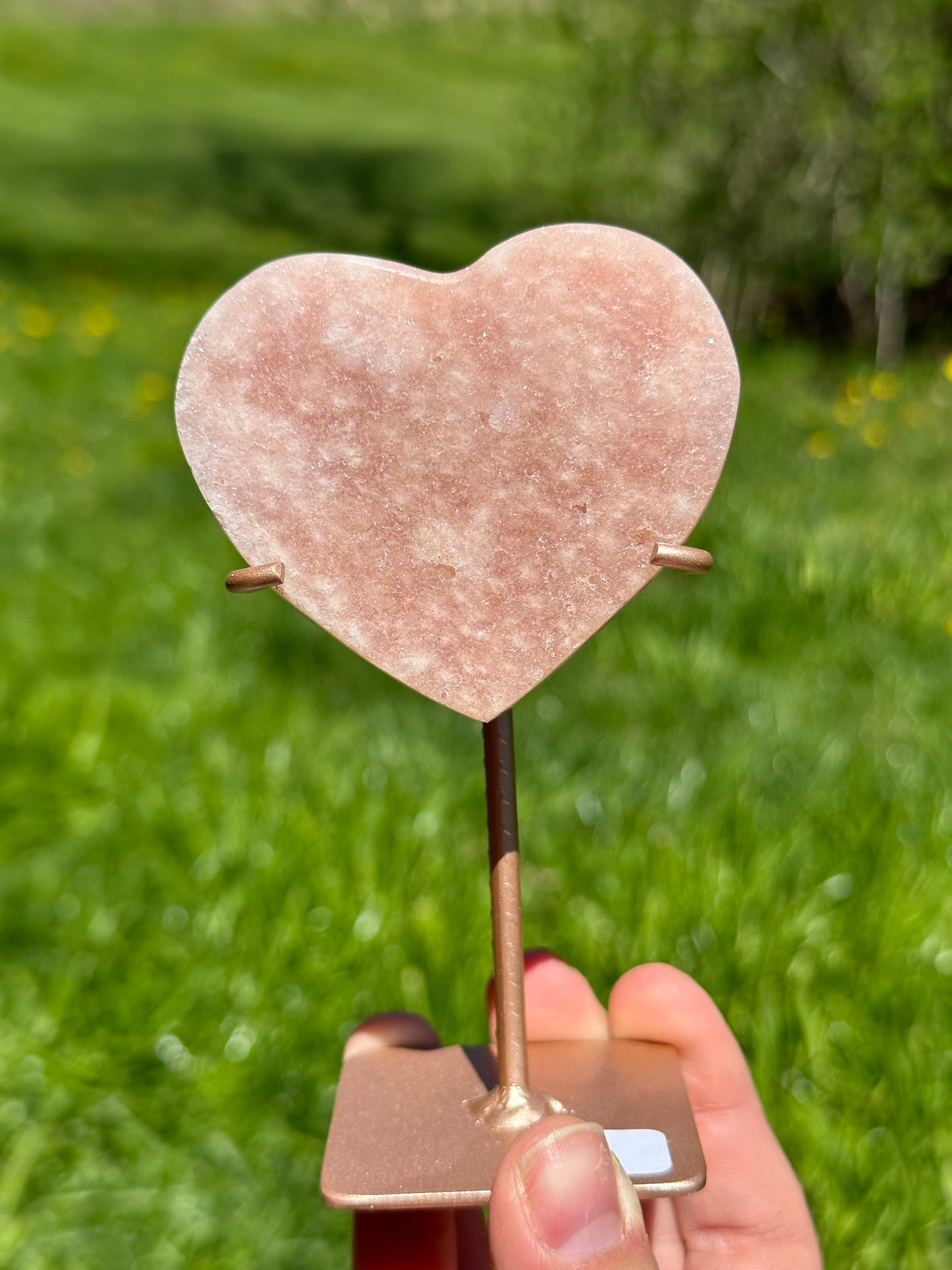 Pink amethyst heart