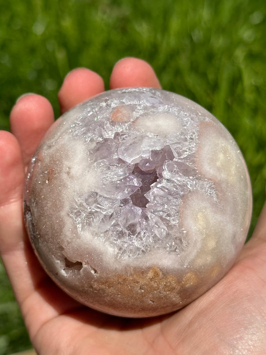 Pink amethyst sphere