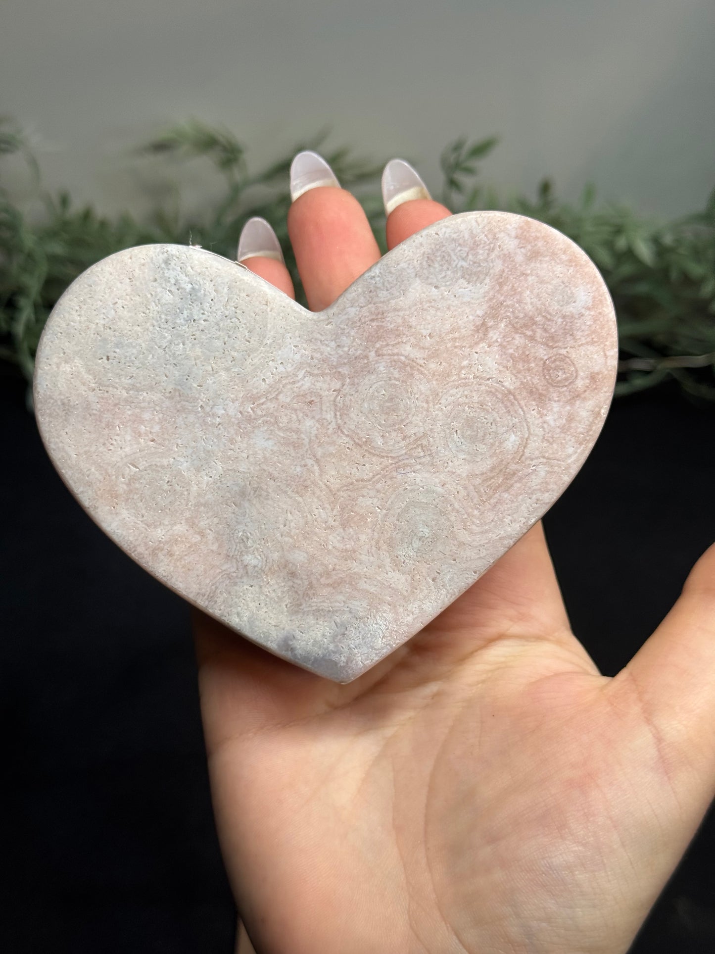 Pink amethyst heart