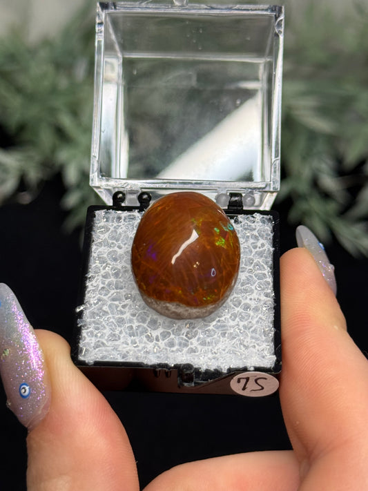 Chocolate fire opal