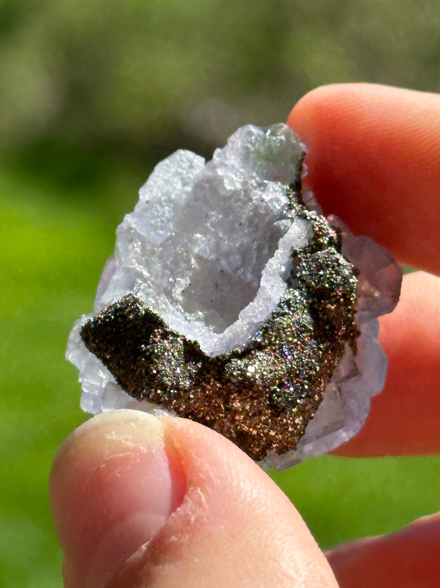 YGX fluorite with pyrite