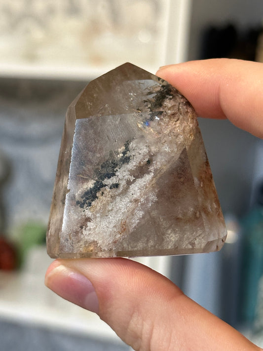 Garden Quartz (lodalite) tower