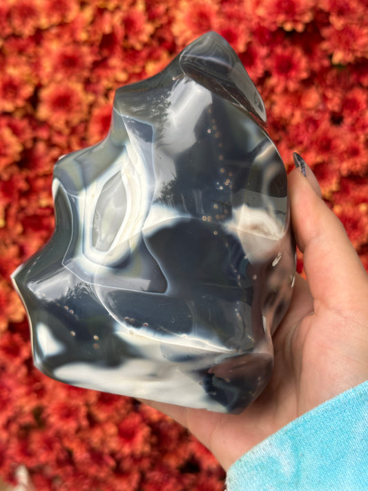 Orca agate flame