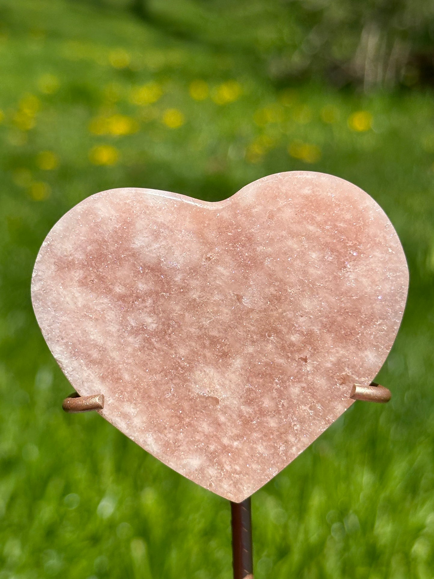 Pink amethyst heart