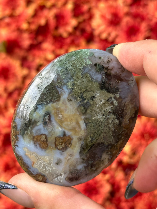 Moss Agate Palmstone