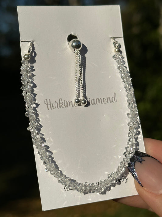 Herkimer Diamond Bracelet - Sterling Silver