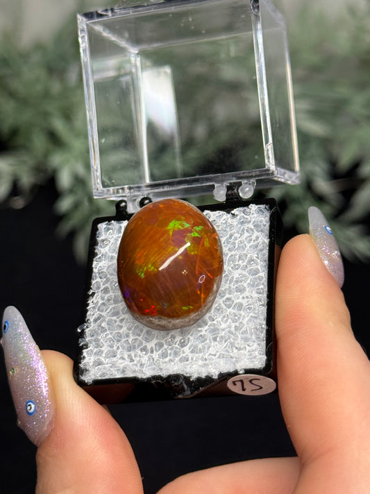 Chocolate fire opal