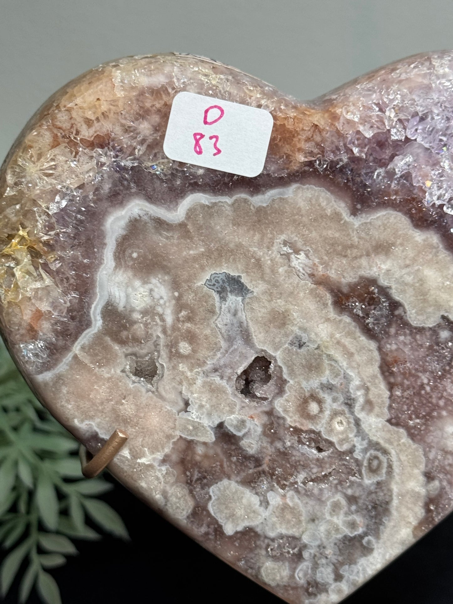 Pink amethyst heart