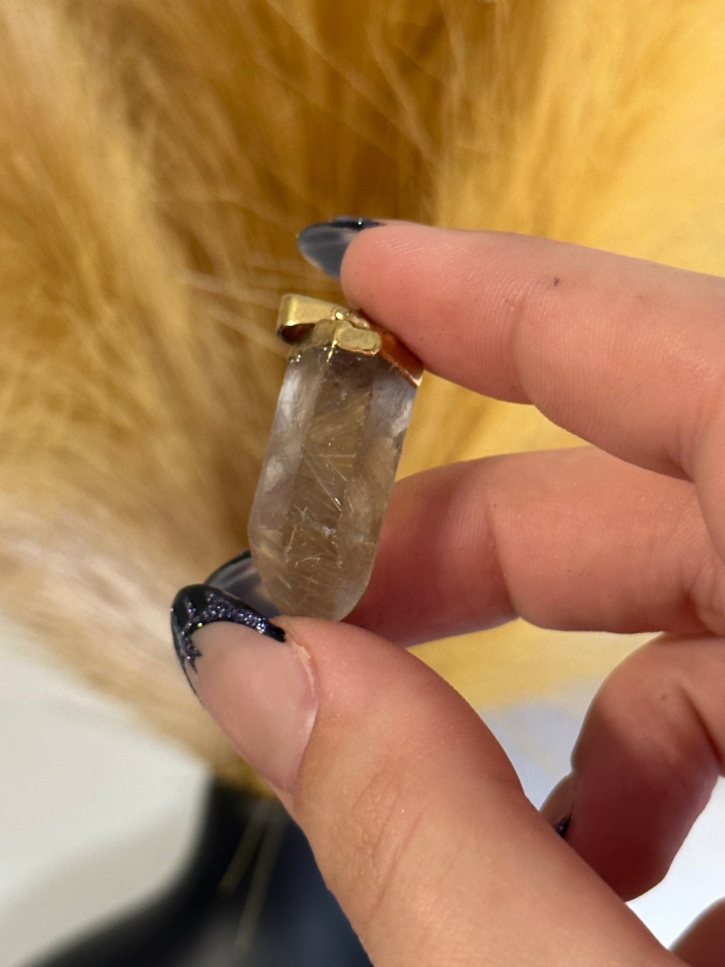 Golden Rutile Point Pendant