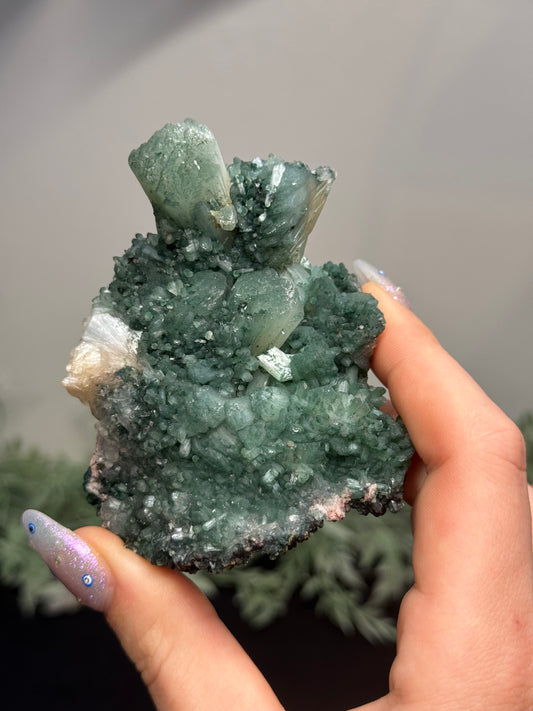 Celadonite, Stilbite, Chalcedony - India