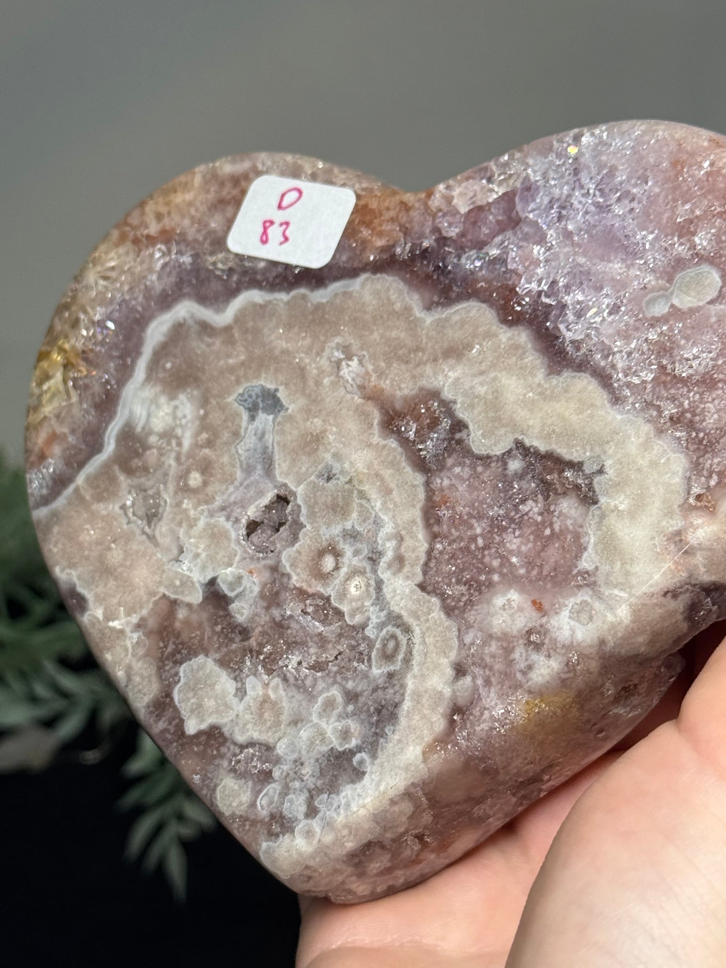 Pink amethyst heart